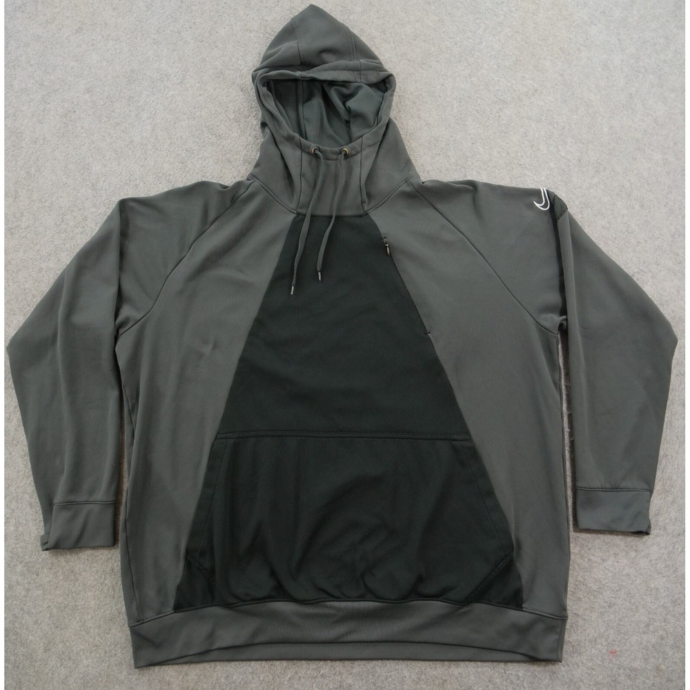Nike Hoodie Swetshirt Mens 2XL XXL Gray Black Academy 20 Soccer Pullover Hooded